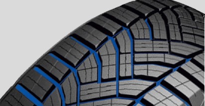 Большое количество канавок и ламелей под разными углами